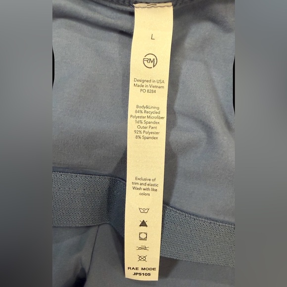 Rae Mode Athletic Romper Size Large Blue Elastic Waistband Tank Style Flowy New - Picture 11 of 11